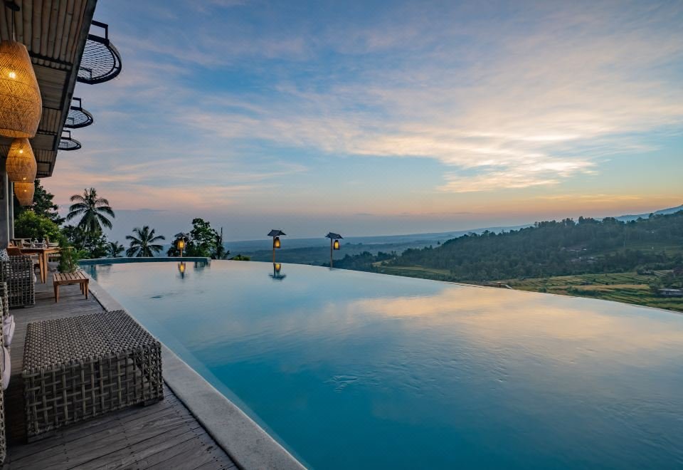 Maha Hills Resort exterior with mountain views